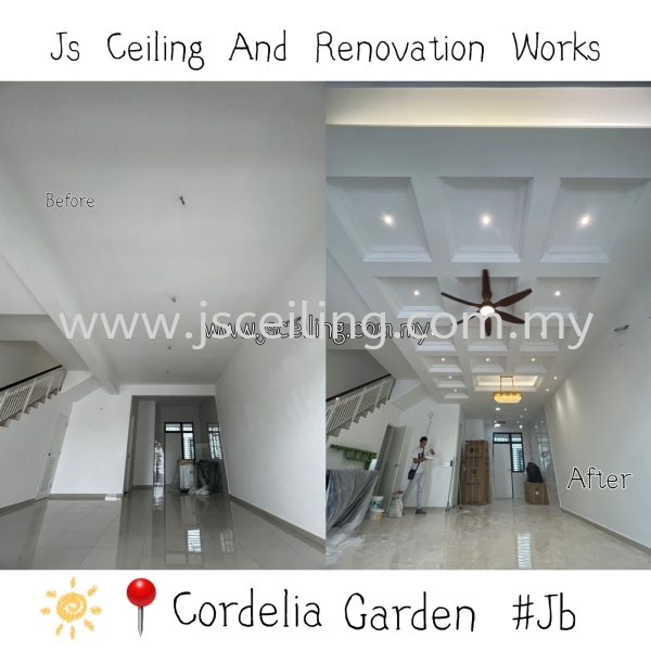 Cornice Ceiling Design #Cordelia's Garden #Gelang patah #Jb #Living Hall #Included. Wiring #And Installation #Free On-Site Quotation #Free On- Site Measurement  Cornice Ceiling #Cordelia's Garden #Gelang Patah #Jb Johor Bahru (JB) Design, Supply, Supplier | JS Ceiling and Renovation Works