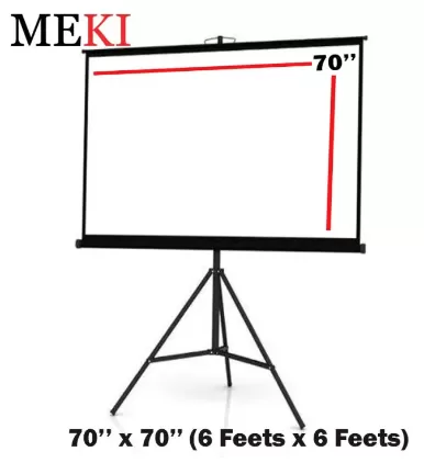 MEKI EZ TRIPOD SCREEN-MATT WHITE(VISTA)6'X6'