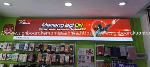 Indoor Signage # Signboard Red One # Fabric Light Box #  Tension Light Box # Signboard Gadget # Signboard Telecommunications # LED Signboard# Signboard Device # Signboard Shopping Mall # Shopping Complex Indoor Lightbox 