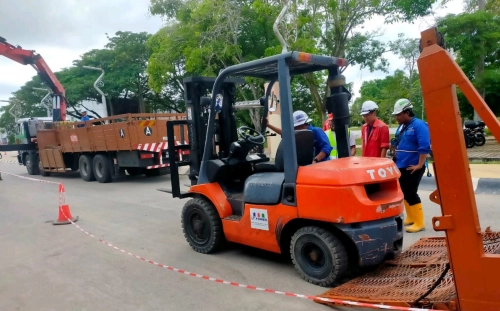 Toyota Diesel Forklift at ST Microeletronics Muar- New, Recond,Reconditioned, Used Forklift Rental Melaka Malaysia