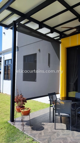 Outdoor Roller Blind, UV Protection, Sunscreen Material, Can Blocking Sun, Blocking Rain, Bungalow Extension Area, Garden Area, Garden View, Semi Detached House, Sunblock, Barcony Area Roller Blind,