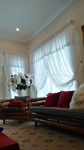 Double Lace Design, Decor With Sheer, Classic Contempory Design, Bungalow Living Room, White Sheer 