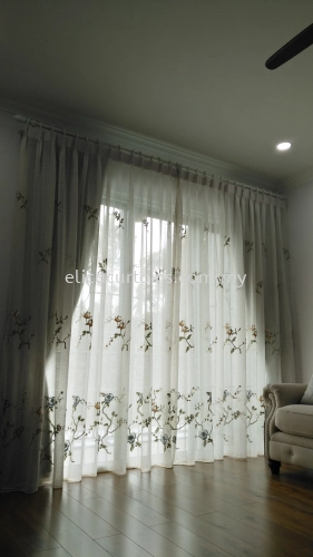 Floral Sheer Curtain, Embroidered Sheer, Family Hall, Master Bedroom Design, Decorating Ideas In Home.