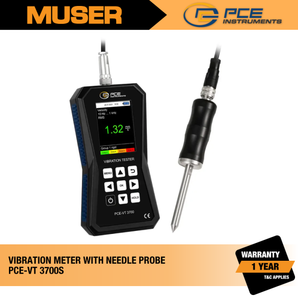 PCE-VT 3700S Vibration Meter with Needle Probe | PCE Instruments by Muser Vibration PCE Instruments Kuala Lumpur (KL), Malaysia, Selangor, Sunway Velocity Supplier, Suppliers, Supply, Supplies | Muser Apac Sdn Bhd