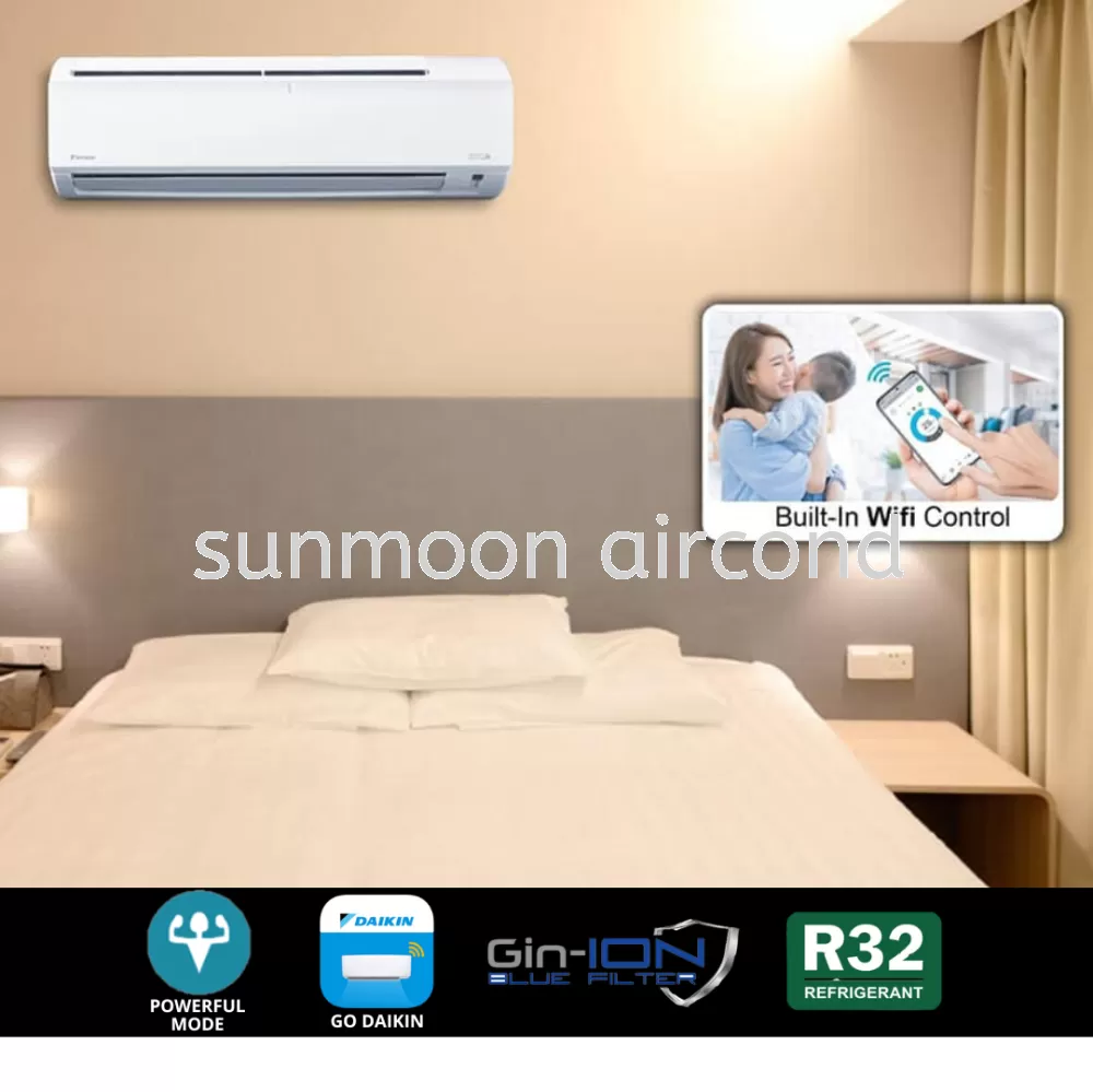 DAIKIN FTV-P SERIES AIRCOND RUMAH R32 NON-INVERTER WALL MOUNTED (WIFI) - RAWANG, SG BULOH, KL