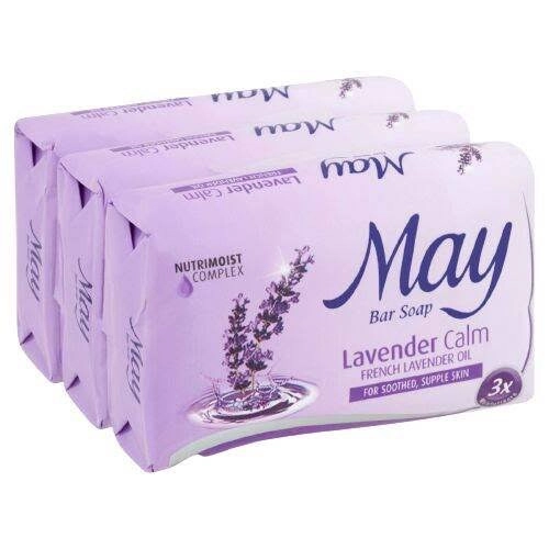 May Bar Soap Lavender Clam French Lavender Oil 3x85g