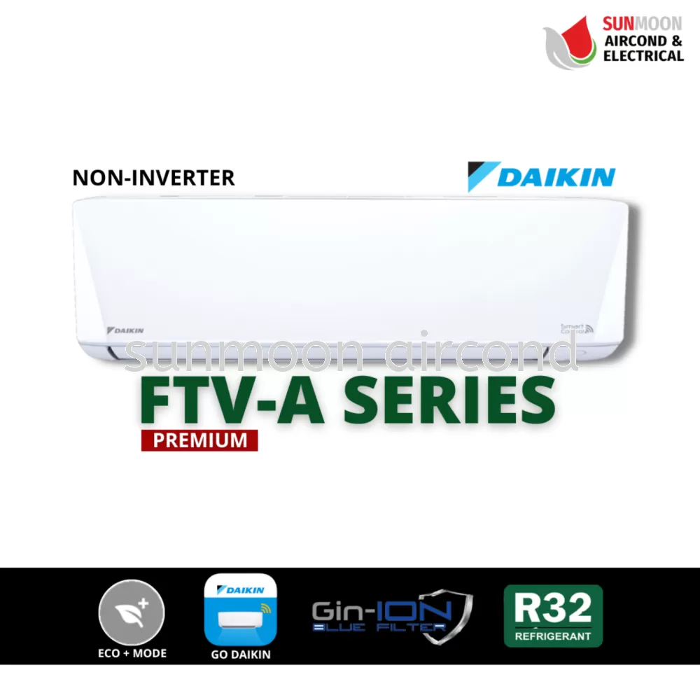 AIRCOND DAIKIN R32 PREMIUM NON-INVERTER (WIFI) 1.0HP, 1.5HP, 2.0HP, 2.5HP - SELANGOR & KL