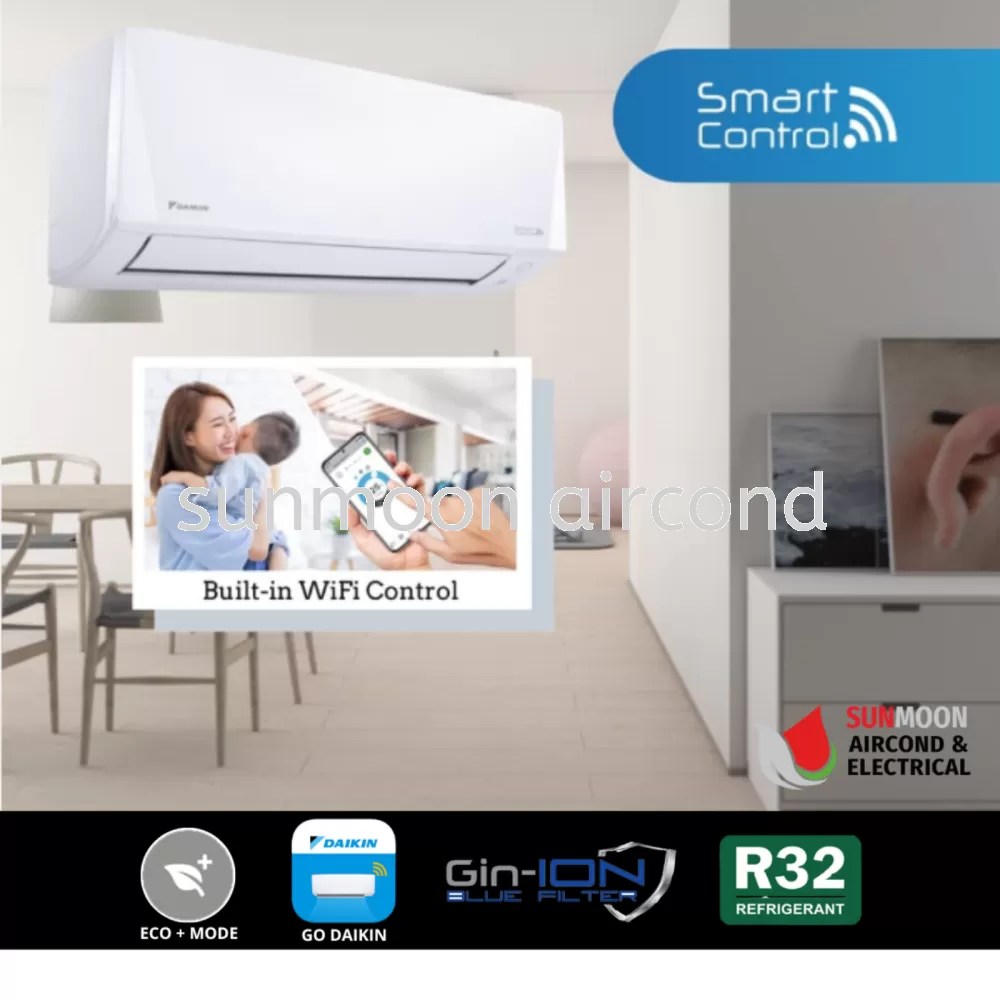 SMART CONTROL FTV-A SERIES DAIKIN PREMIUM AIR CONDITIONER FOR OFFICE - R32 NON-INVERTER (WIFI) 
