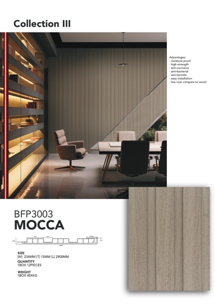 BFP3003 MOCCA Collection 3 Fluted Panel Wall Panel Penang, Malaysia, Bukit Mertajam Supplier, Installation, Supply, Supplies | Novelty Flooring (M) Sdn Bhd