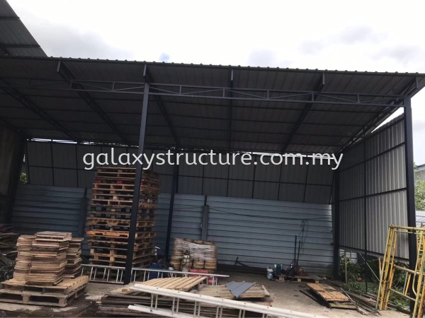 Before and After Job Done: To Fabrication, Supply and Install Factory Awning Metal Deck Paint - Telok Gong Metal Roofing Selangor, Malaysia, Kuala Lumpur (KL), Shah Alam Supplier, Suppliers, Supply, Supplies | GALAXY STRUCTURE & ENGINEERING SDN BHD