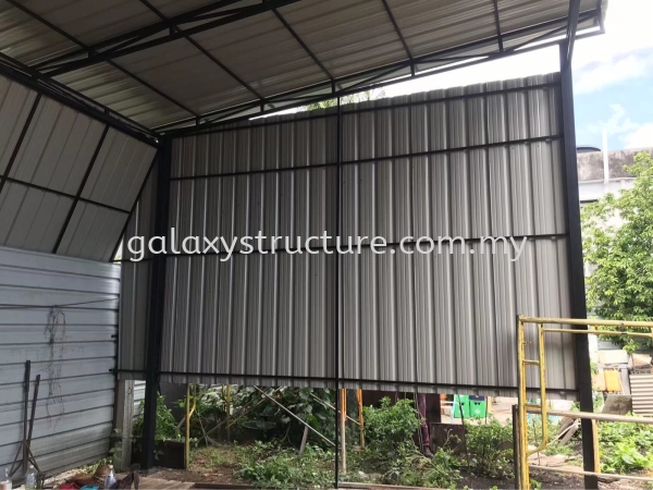 Before and After Job Done: To Fabrication, Supply and Install Factory Awning Metal Deck Paint - Telok Gong Bumbung Logam Selangor, Malaysia, Kuala Lumpur (KL), Shah Alam Supplier, Suppliers, Supply, Supplies | GALAXY STRUCTURE & ENGINEERING SDN BHD