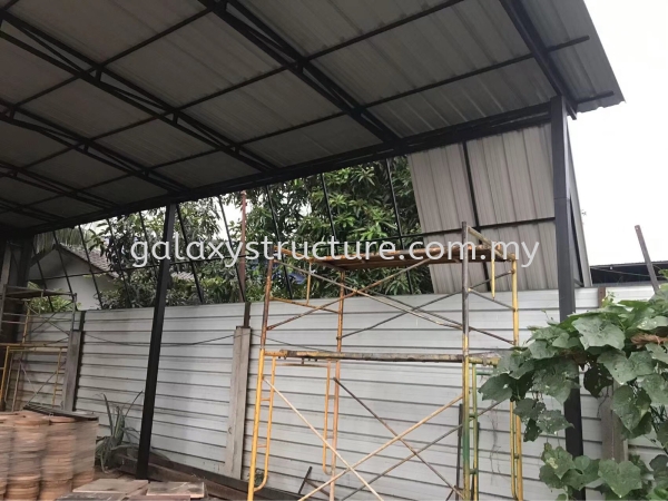 Before and After Job Done: To Fabrication, Supply and Install Factory Awning Metal Deck Paint - Telok Gong Bumbung Logam Selangor, Malaysia, Kuala Lumpur (KL), Shah Alam Supplier, Suppliers, Supply, Supplies | GALAXY STRUCTURE & ENGINEERING SDN BHD