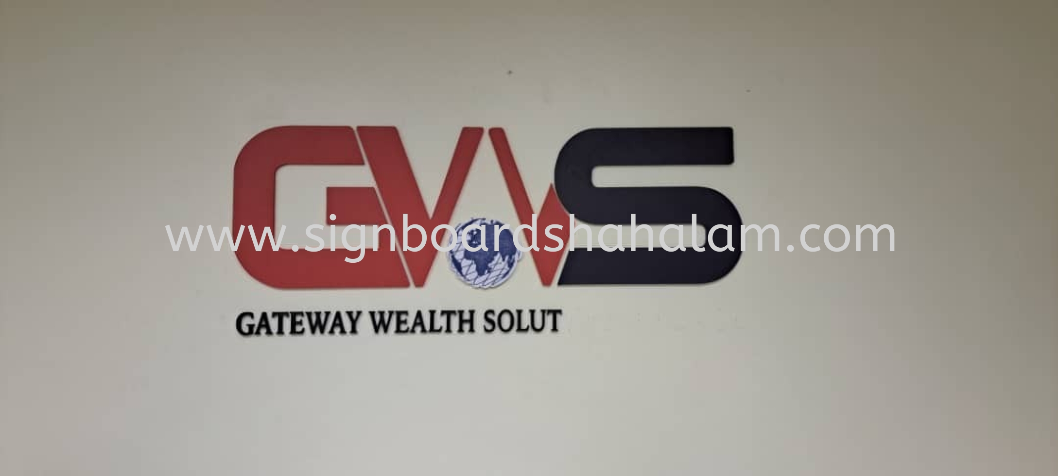Global Wealth Solutions - 3D Cut Out Signage