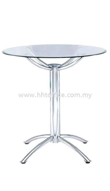 P4-T75 - Round Glass Discussion Table