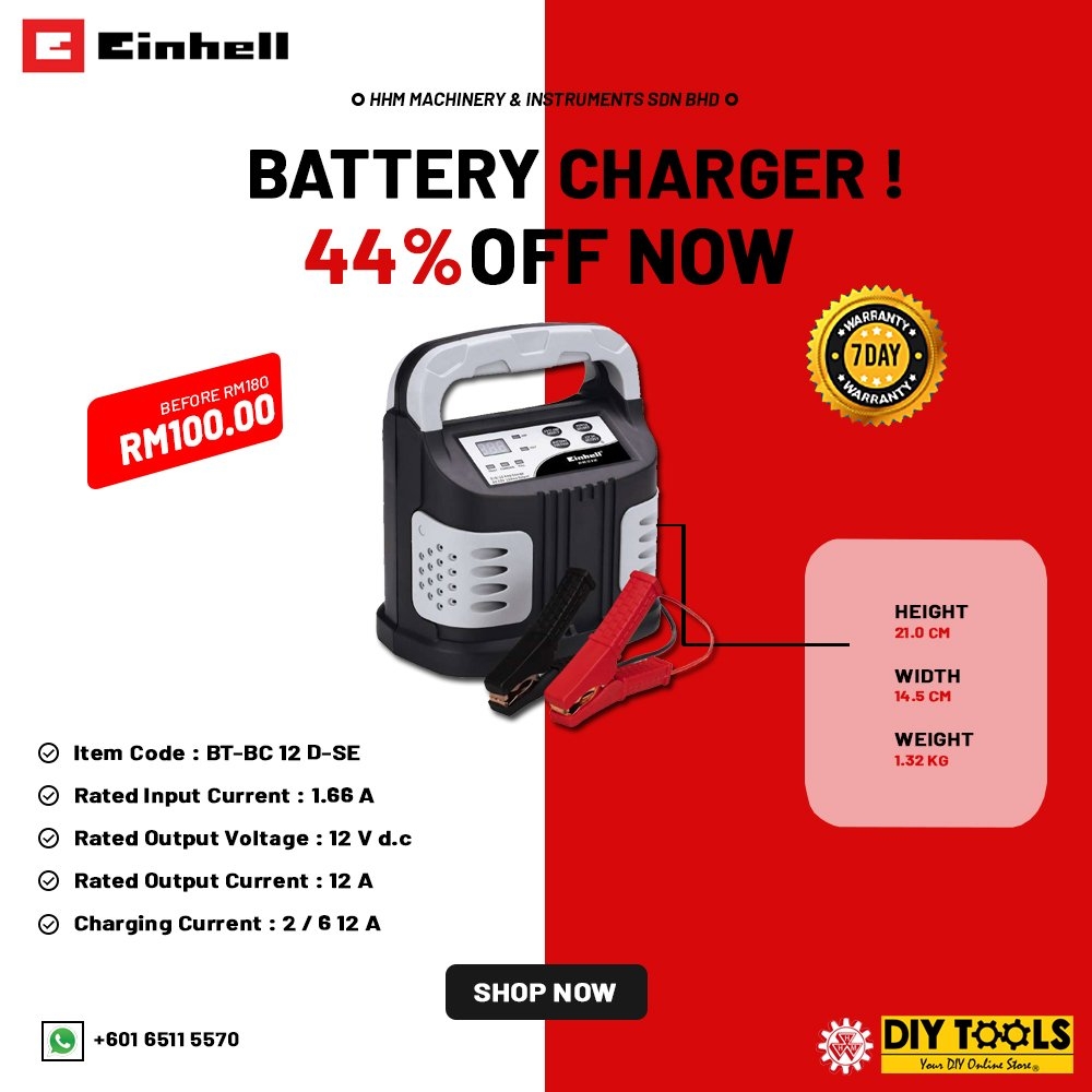 EINHELL Battery Charger (BT-BC 12 D-SE) Battery Charger Automotive Kuala  Lumpur (KL), Malaysia, Selangor,