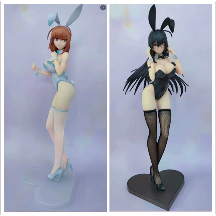 Black Bunny Aoi & White Bunny Natsume 2-figure Set White & Black Bunny Girl Figure