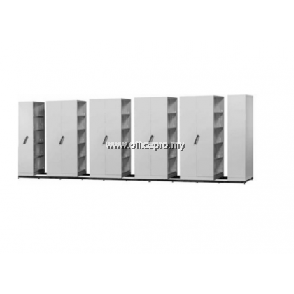10 Bays Mobile Steel Compactor With Dual Purpose Shelves Kl IPS-117 