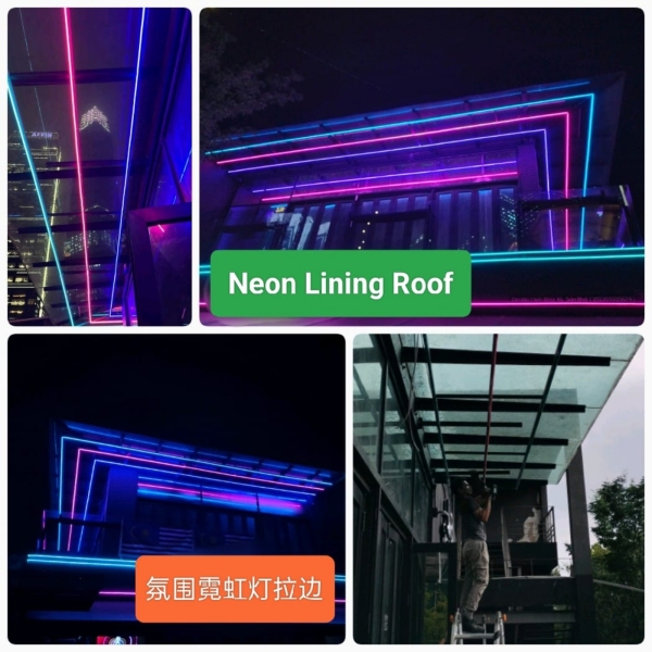 Neon Strips Lining Roof Neon Strips Selangor, Malaysia, Kuala Lumpur (KL), Subang Jaya Manufacturer, Maker, Supplier, Supply | Far Art Neon Advertising