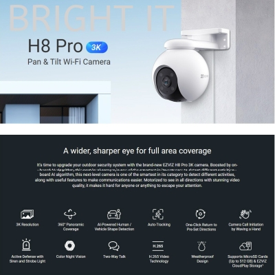 Ezviz H8 Pro 3K Outdoor Pan Tilt WiFi Camera