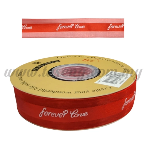 Ribbon "Forever Love" Red-2.5cm *50meter (RB-FL-R)