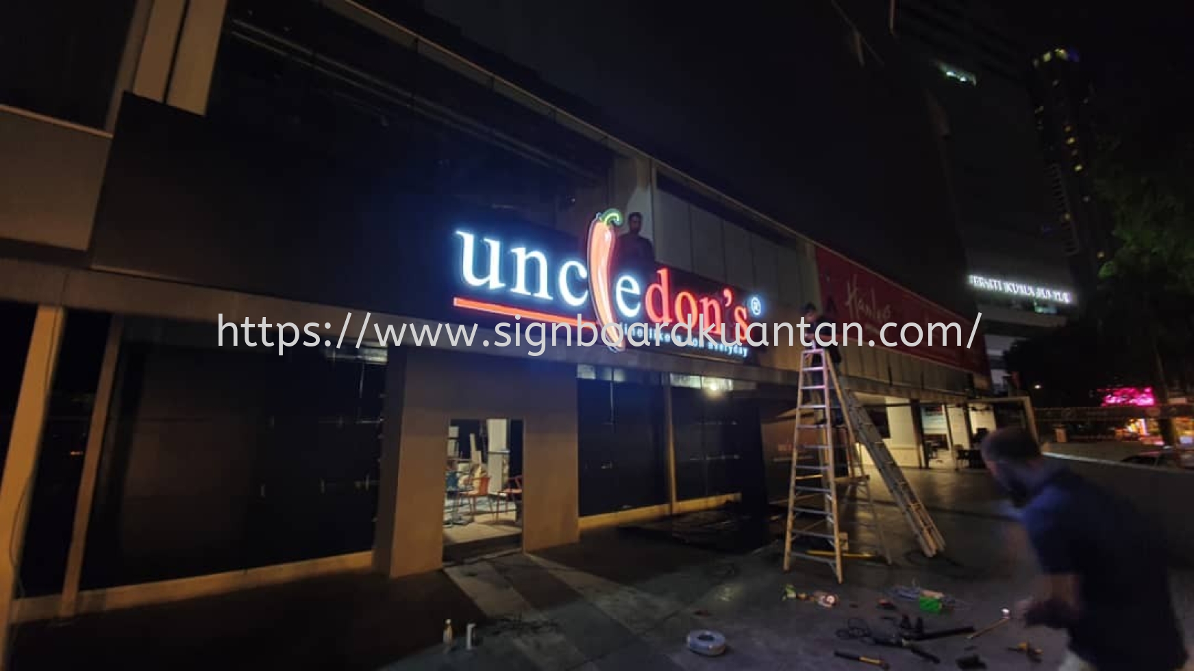 UNCLEDON'S INDOOR 3D LED FRONTLIT SIGNAGE AT BANDAR INDERA MAHKOTA KUANTAN PAHANG MALAYSIA