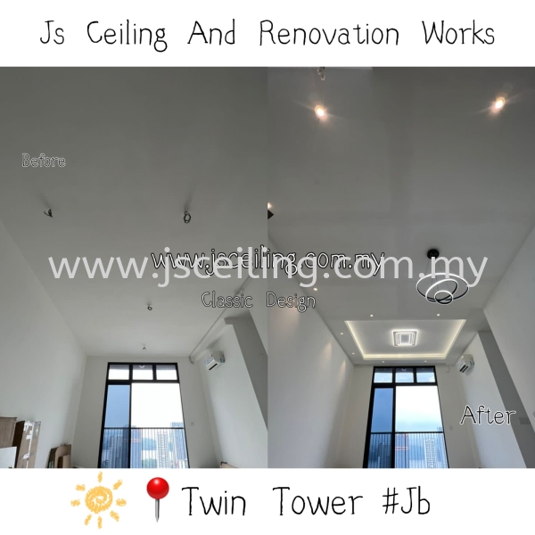 Cornice Ceiling Design #Twin Tower #Jb Custom #Living Hall Classic Design#included Wiring #Led Downlight #Led strip #and in installation #Free On-site Measurement #Free on-site Quotations .. Cornice Ceiling Design #Twin Tower #Jb Custom Johor Bahru (JB) Design, Supply, Supplier | JS Ceiling and Renovation Works