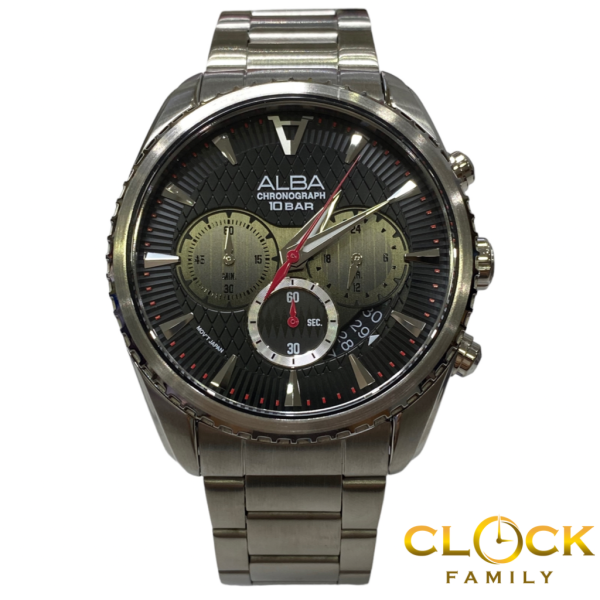 Alba AT3J15X Chronograph Mineral Glass Stainless Steel Case Silver Stainless Steel Band Men Watch ALBA Selangor, Malaysia, Kuala Lumpur (KL), Shah Alam Supplier, Suppliers, Supply, Supplies | CLOCK FAMILY ENTERPRISE