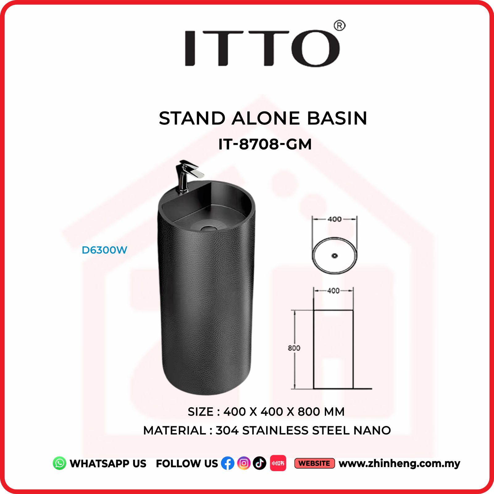 ITTO STAND ALONE BASIN IT-8708-GM