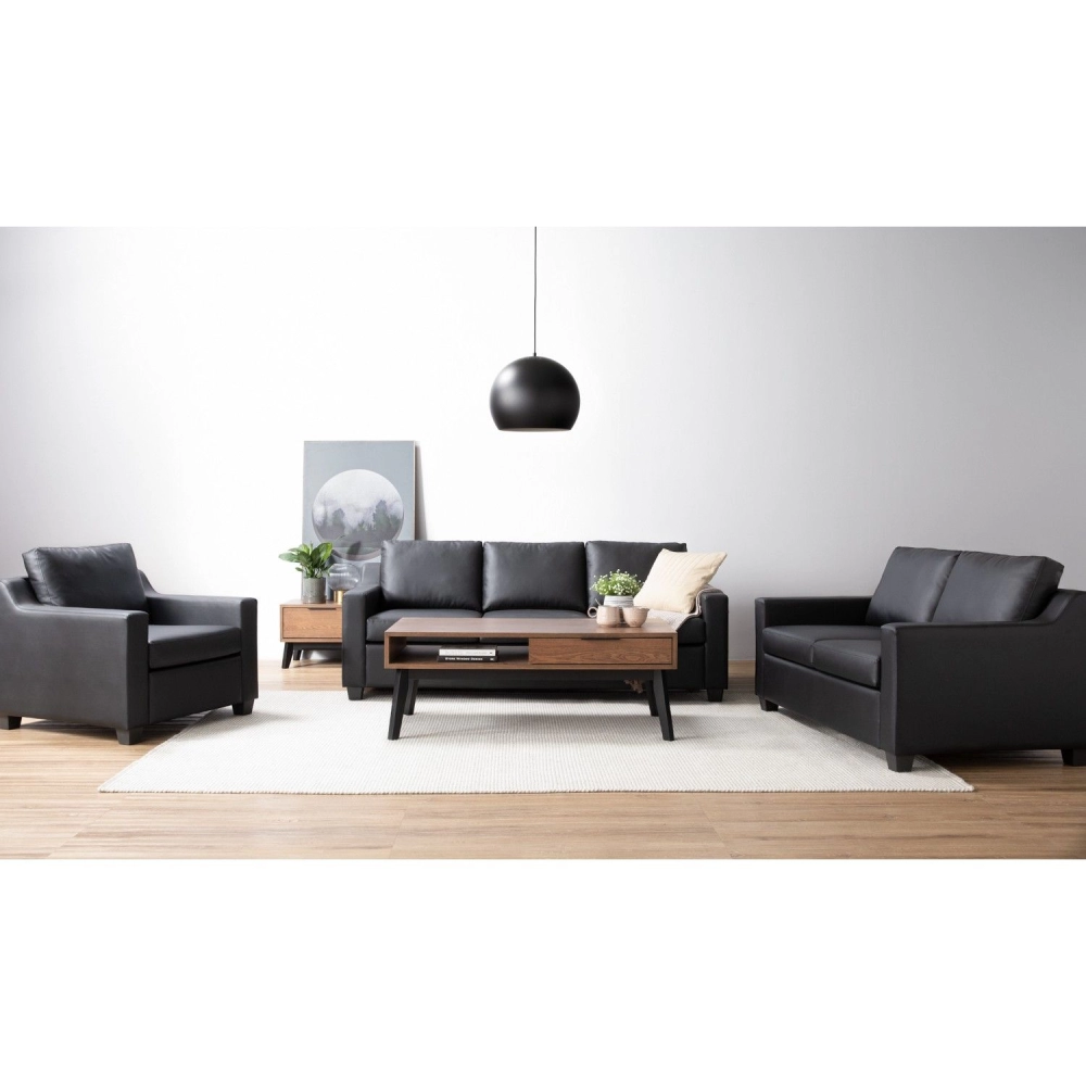 Baleno 3 Seater Sofa - Black