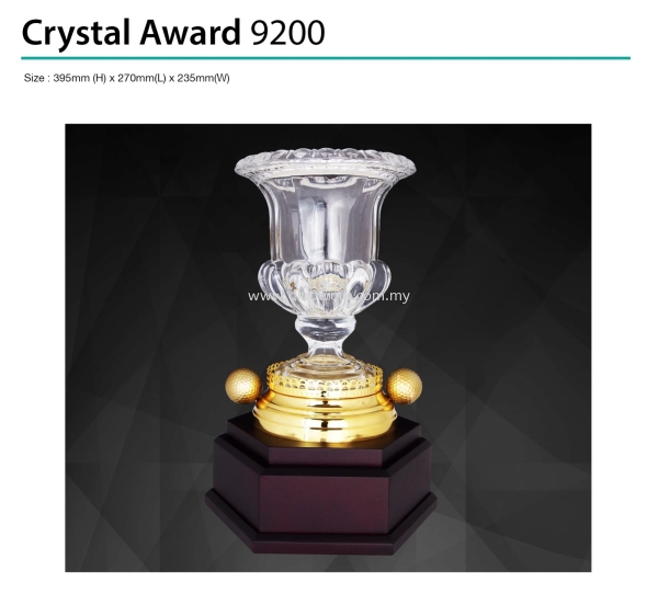 Crystal Award 9200 Golf Series Award Johor Bahru (JB), Malaysia Supplier, Wholesaler, Importer, Supply | DINO WORK SDN BHD