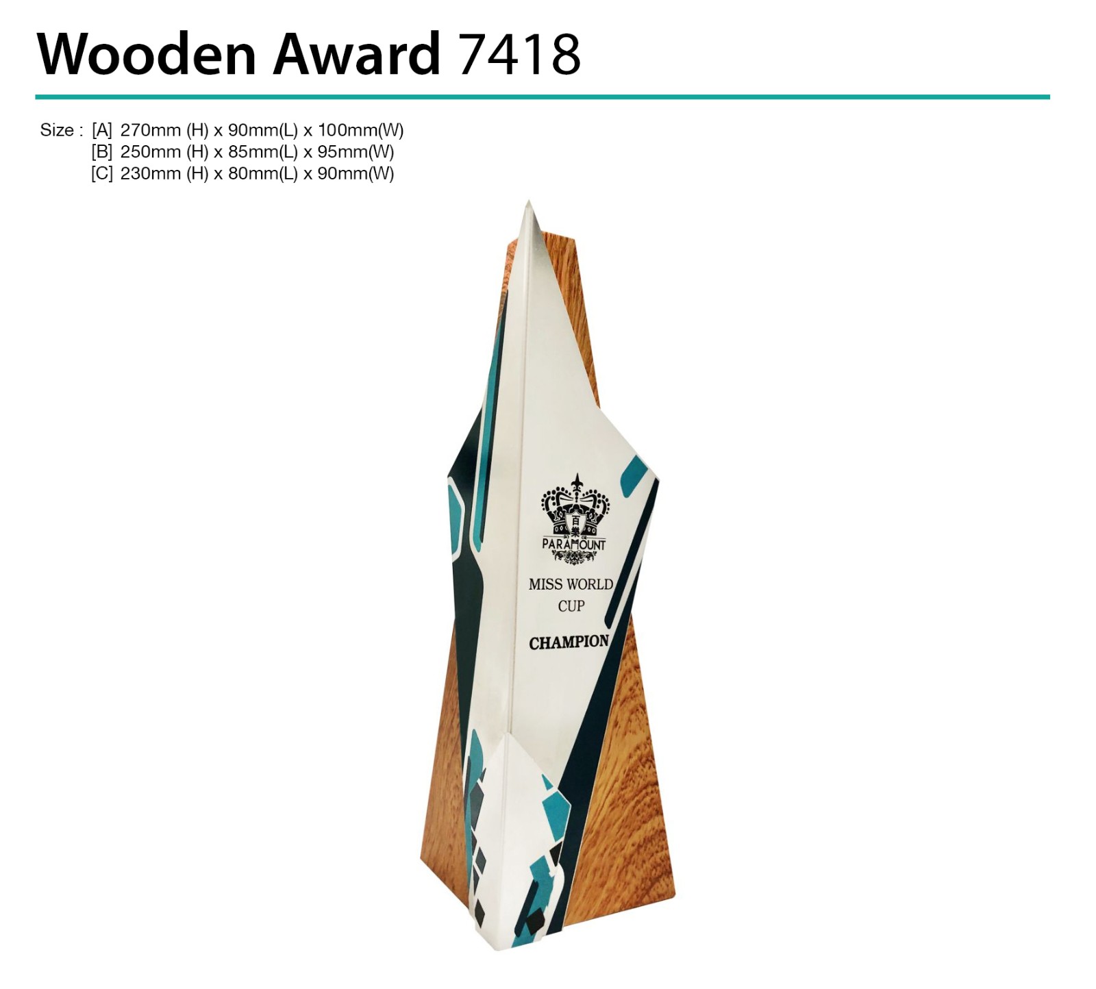 Wooden Award 7418