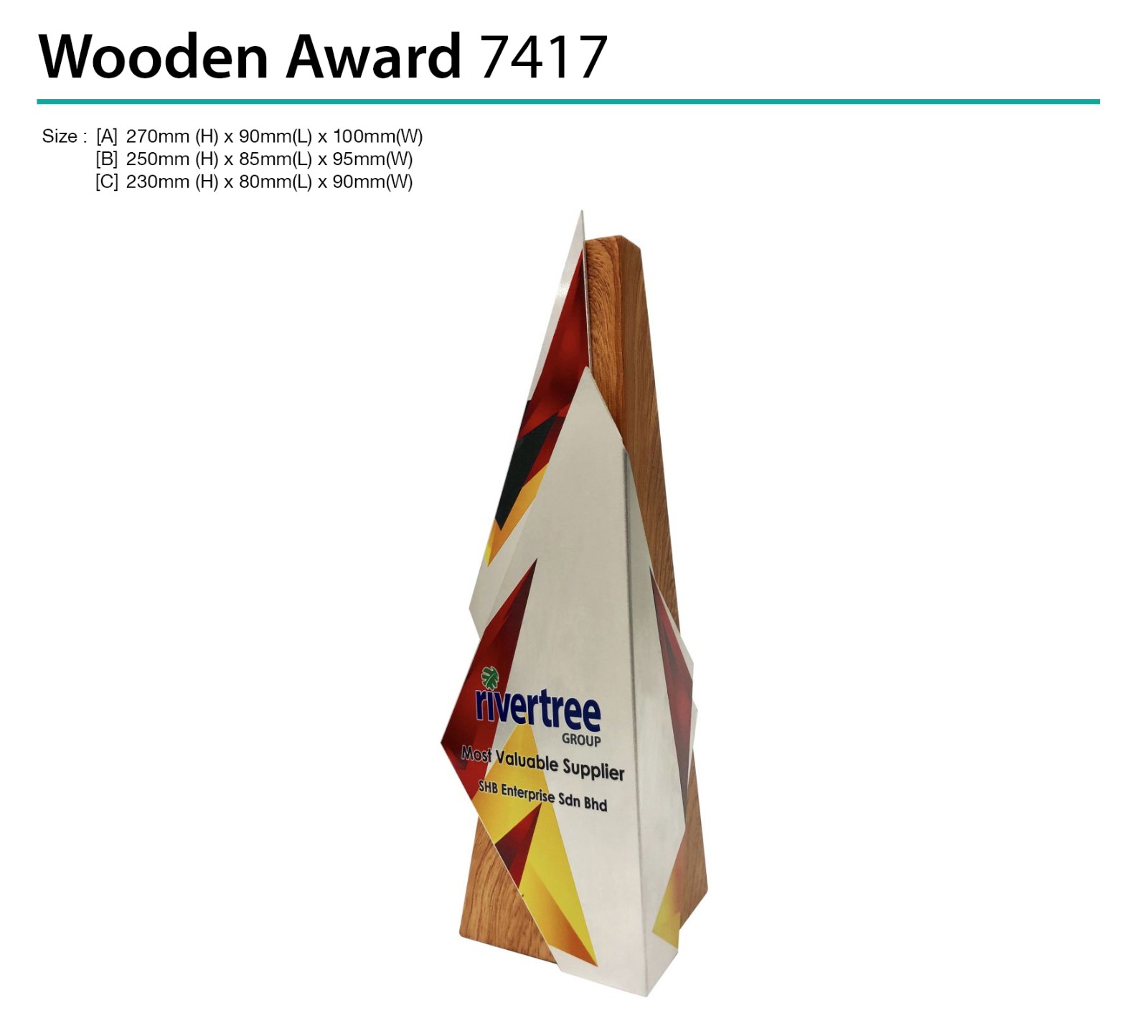 Wooden Award 7417