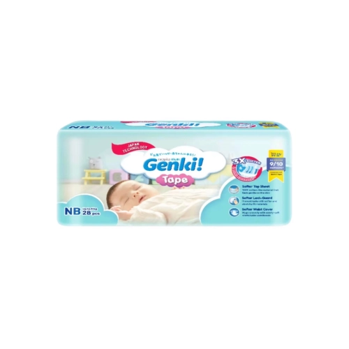 Nepia Genki! Diapers Tape Regular Up To 4Kg (Size NB) 28's