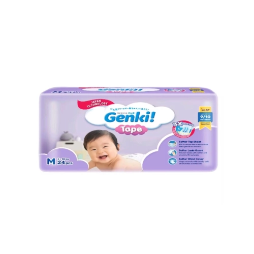 Nepia Genki! Diapers Tape Regular 5-10Kg (Size M) 24's