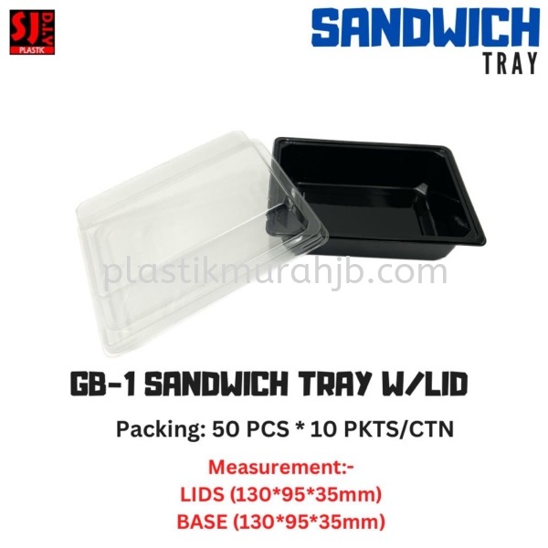 GB-1 BEKAS SANDWICH (HITAM) BEKAS SANDWICH Johor Bahru (JB), Malaysia, Pasir Gudang Supplier, Wholesaler, Supply, Supplies | SJ DIY PLASTIC DISTRIBUTION (M) SDN BHD