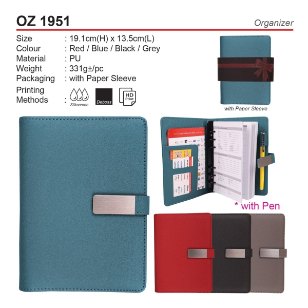 OZ 1951 Organizer Notebook & Organizer Kuala Lumpur (KL), Malaysia, Selangor, Kepong Supplier, Suppliers, Supply, Supplies | P & P Gifts PLT