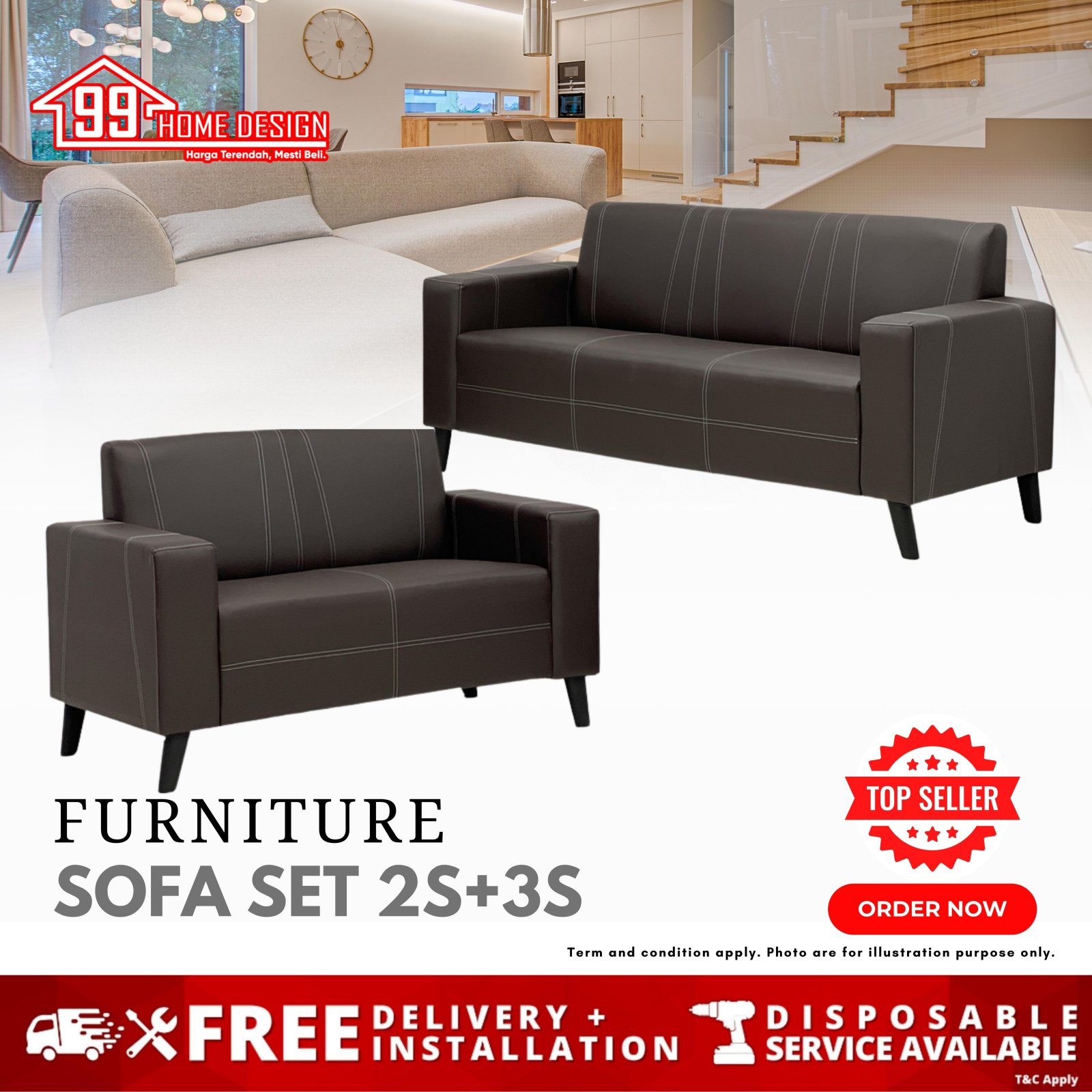 SF312 - 2S+3S SOFA LEATHER