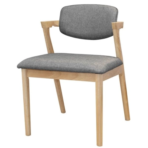 KENTUCKY II Arm Dining Chair Natural / Grey