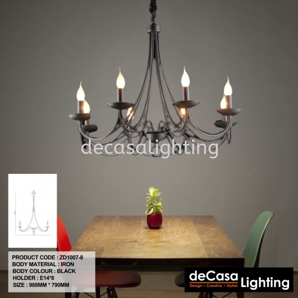 CANDLE STYLE CHANDELIER LIGHT (1007-8) Europe Classic Chandelier CHANDELIER Selangor, Kuala Lumpur (KL), Puchong, Malaysia Supplier, Suppliers, Supply, Supplies | Decasa Lighting Sdn Bhd