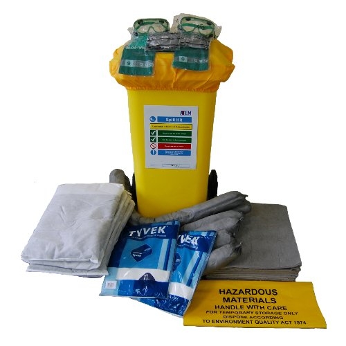 ATEM Universal Wheeled Bin Spill Kit 240L, SK-240-U Universal Spill Kit Spill Control, Chemical Storage & Handling Selangor, Malaysia, Kuala Lumpur (KL), Shah Alam Supplier, Suppliers, Supply, Supplies | Safety Solutions (M) Sdn Bhd
