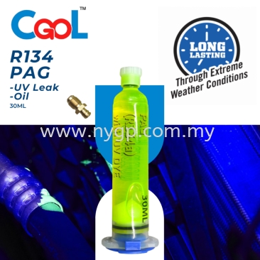 NYGP R134 PAG UV Leak Detector Dye with Fully Synthetic oil For Air Cond Kereta & House Air Conditioner System R-134