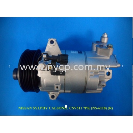NISSAN SYLPHY CALSONIC CSV511 7PK (R) COMPRESSOR NS-6118 Car Air Cond ...