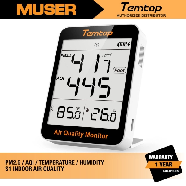 S1 Indoor Air Quality Monitor PM2.5 AQI Temperature Humidity | Temtop by Muser Air Quality Monitor Temtop Kuala Lumpur (KL), Malaysia, Selangor, Sunway Velocity Supplier, Suppliers, Supply, Supplies | Muser Apac Sdn Bhd