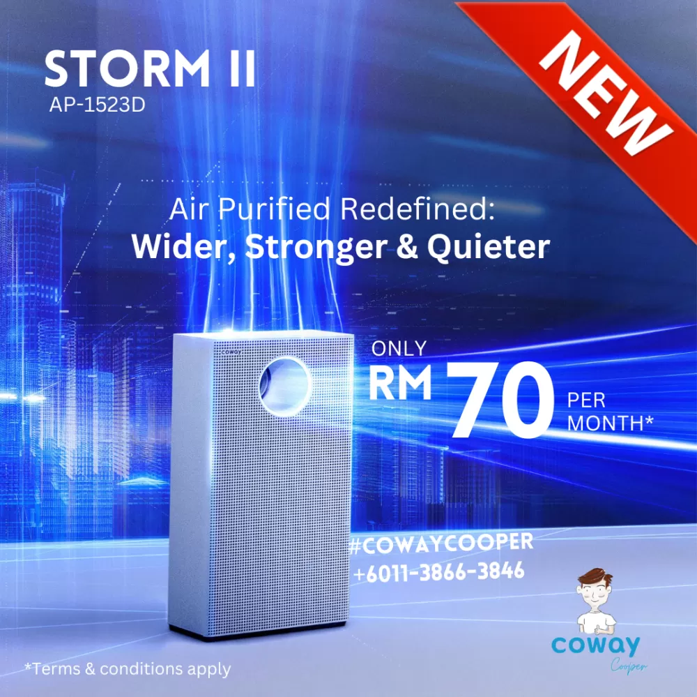 NEW AIR PURIFIER "STORM II" RM70 only