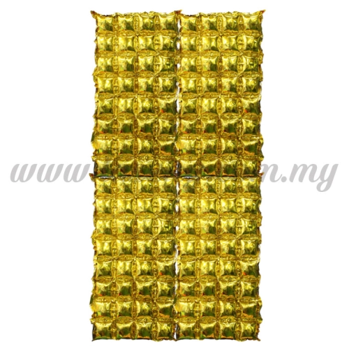 Rectangle Shape Foil Balloon Backdrop Decoration Gold (FB-MC-BD-GO)