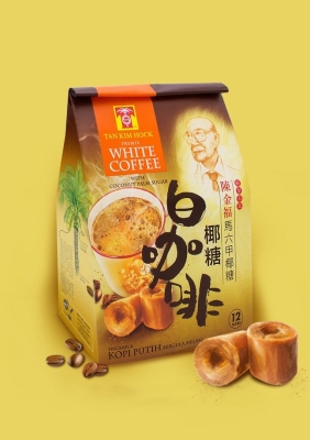 Tan Kim Hock White Coffee With Coconut Palm Sugar 陈金福马六甲椰糖白咖啡 (480g)