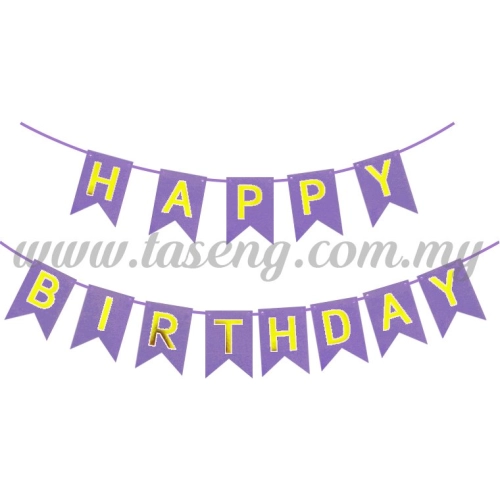 Banner Happy Birthday *Lavender - Small (P-BN-8936LV)