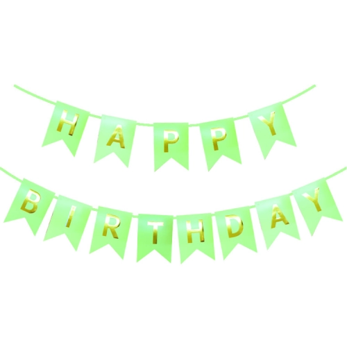 Banner Happy Birthday *Lime Green - Small (P-BN-8936LG)