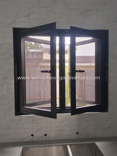 MULTIPOINT CASEMENT WINDOW WITH STAINLESS STEEL NETTING Stainless Steel Netting Selangor, Malaysia, Kuala Lumpur (KL), Sungai Buloh Supplier, Suppliers, Supply, Supplies | Weng Cheong Glass Trading Sdn Bhd