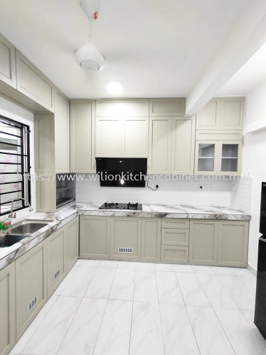 Aluminium Wood Grain Kitchen Cabinet @ Seri Coalfields Sg.Buloh, Selangor, Malaysia